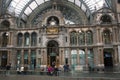 Inside the central train station in Antwerp