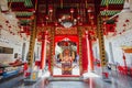 Inside chinese Temple with chinese decoration in George Town. Penang, Malaysia Royalty Free Stock Photo