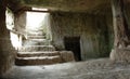 Inside Chufut-kale cave town, Crimea, Ukraine