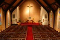 Inside of a church, balcony view Royalty Free Stock Photo