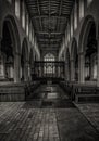 Inside the church at blythburgh Royalty Free Stock Photo