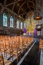 Inside the church of the Holy Blood in Bruges, Belgium Royalty Free Stock Photo