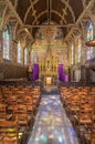 Inside the church of the Holy Blood in Bruges, Belgium Royalty Free Stock Photo
