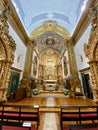 Inside the church of Igreja da Ordem Terceira de Nossa Senhora do Monte do Carmo Faro, Portugal Royalty Free Stock Photo