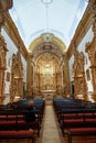 Inside the church of Igreja da Ordem Terceira de Nossa Senhora do Monte do Carmo Faro, Portugal Royalty Free Stock Photo