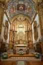 Inside the church of Igreja da Ordem Terceira de Nossa Senhora do Monte do Carmo Faro, Portugal Royalty Free Stock Photo