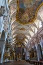 Inside a church in the old town of Regensburg in Bavaria Germany