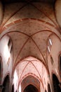 Inside the church of San Francesco illuminated by sunlight Midmorning in Lodi in Lombardy (Italy) Royalty Free Stock Photo