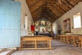 Inside church in San Pedro de Atacama, Atacama Desert, Chile, South America Royalty Free Stock Photo