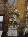 Interior of the church Santo Antonio in Lisbon in Portugal - sculptures Royalty Free Stock Photo