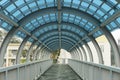 Inside the city walkway bridge in Hanoi, Vietnam Royalty Free Stock Photo