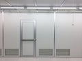 Inside Clean room class 1000 with emergency door at factory,empty room Royalty Free Stock Photo