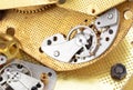 Inside the clock (clockworks) Royalty Free Stock Photo