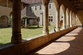 Inside a cloister of Brou Royal Monastery Royalty Free Stock Photo