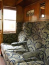 Inside restored victorian railway coaches - Devon 