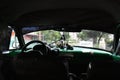 Inside of a collective taxi in Havana Royalty Free Stock Photo