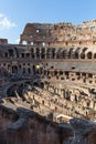 inside the Colosseum, Amphitheatrum Novum, Amphitheatrum Flavium, Rome, Italy, Europe