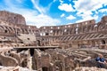 Inside the Colosseum in summer, Rome, Italy Royalty Free Stock Photo