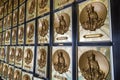 Inside the columbarium at the Ten Thousand Buddhas Monastery