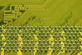 Inside a computer circuit