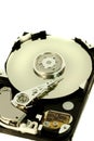 Inside a computer harddisk Royalty Free Stock Photo