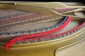 Inside the concert grand piano Royalty Free Stock Photo