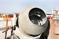 Inside the container of portable concrete mixer