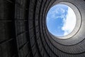 Inside Cooling tower Nuclear plant Royalty Free Stock Photo