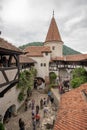 Inside court view of Bran Castle from Romania, also known as Dracula Castle Royalty Free Stock Photo