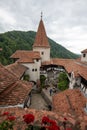 Inside court view of Bran Castle from Romania, also known as Dracula Castle Royalty Free Stock Photo