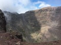 Inside the crater of Mt Vesuvius, Italy