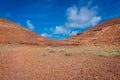 Inside the crater of a volcano in Caldera Blanca, Lanzarote, Canary Islands,  Spain Royalty Free Stock Photo