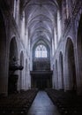 Inside of a creepy old church