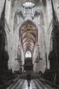 Inside of a creepy old church