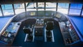 Inside a cruise ship bridge