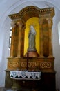 Inside the curch of the fortified saxon medieval church Ungra, Transylvania Royalty Free Stock Photo