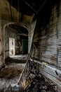 Collapsing Hallway - Abandoned Hospital & Nursing Home Royalty Free Stock Photo