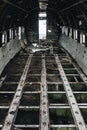 inside of DC3 Plane wreck in Solheimasandur Royalty Free Stock Photo