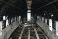 inside of DC3 Plane wreck in Solheimasandur Royalty Free Stock Photo