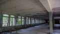 Inside destroyed abandoned building in ghost city Pripyat, Chernobyl, Radiation