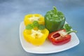 Still life picture of beautiful sweet pepper dish