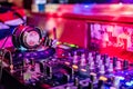 Inside the DJ booth Royalty Free Stock Photo