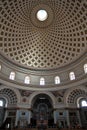 Inside of a dome church on Malta Royalty Free Stock Photo