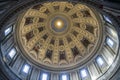 The inside of the dome of Frederiks Kirke Church or Marble Church Marmorkirken in Copenhagen, Denmark. February 2020