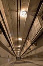 Inside elevator shaft. Lift top view Royalty Free Stock Photo