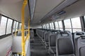 Inside of an empty bus Royalty Free Stock Photo