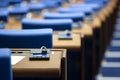 Inside of an empty parliament Royalty Free Stock Photo