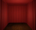 Inside of empty red freight container background Royalty Free Stock Photo