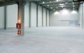 Inside empy warehouse Royalty Free Stock Photo