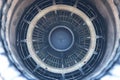 Inside of exhaust a military jet engine Royalty Free Stock Photo